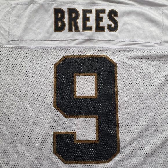 VTG Reebok Drew Brees Sz XL Mens White NFL Equipment New Orleans Saints Jersey - Picture 5 of 7